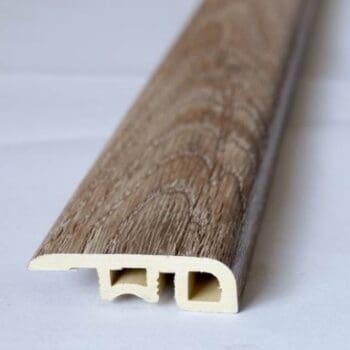 A close up of the end cap on a floor